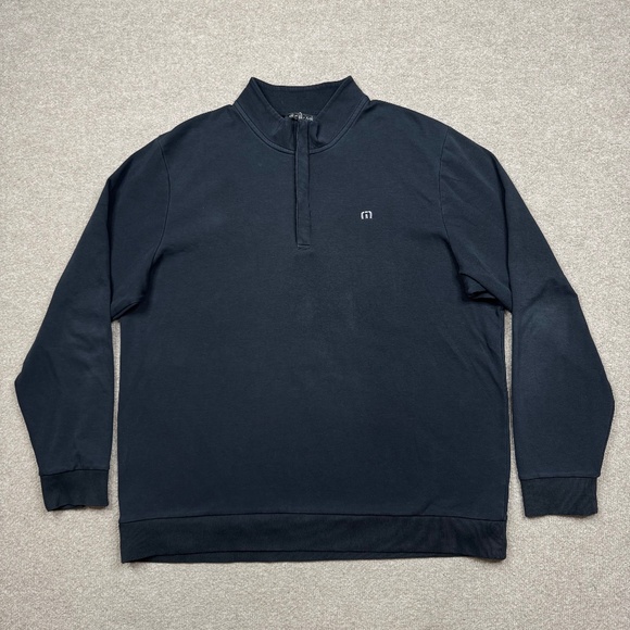 Travis Mathew Other - Travis Mathew Quarter Zip Sweater Men's Size 2XL XXL Black Golf Pullover